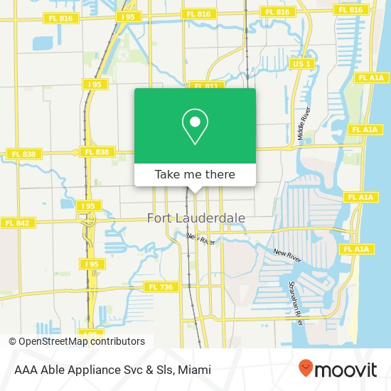 Mapa de AAA Able Appliance Svc & Sls