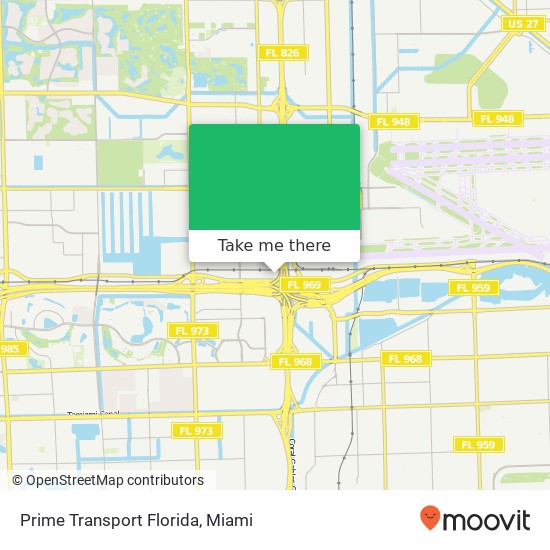 Mapa de Prime Transport Florida