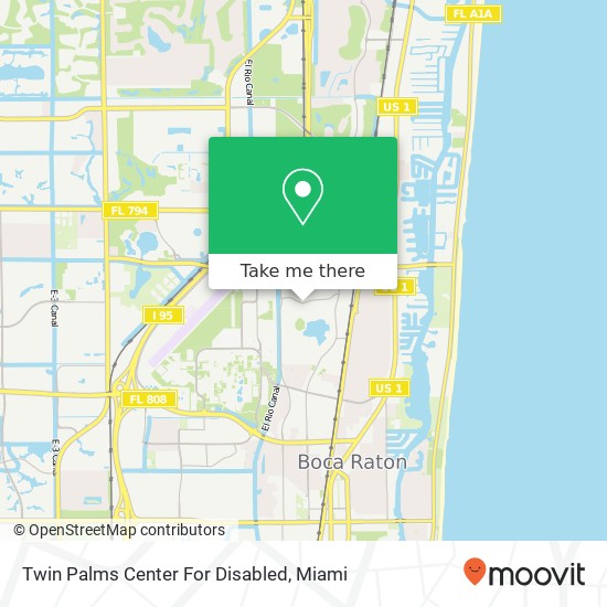 Twin Palms Center For Disabled map