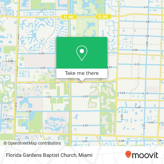 Florida Gardens Baptist Church map