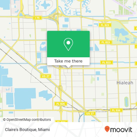 Claire's Boutique map