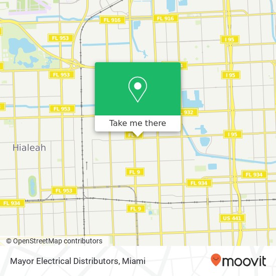 Mayor Electrical Distributors map