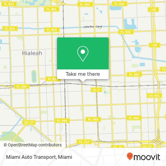 Miami Auto Transport map