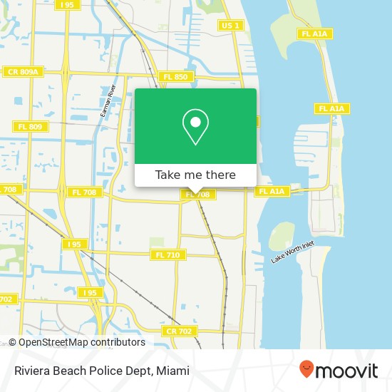 Riviera Beach Police Dept map