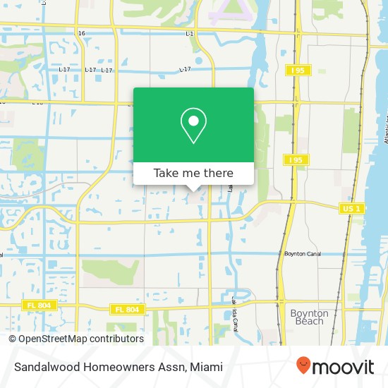 Sandalwood Homeowners Assn map