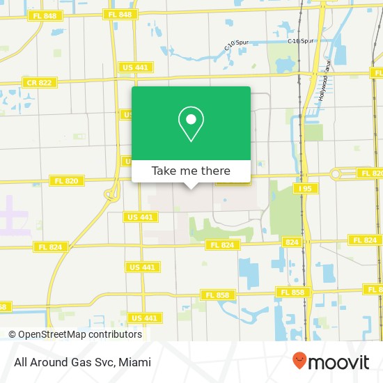 All Around Gas Svc map