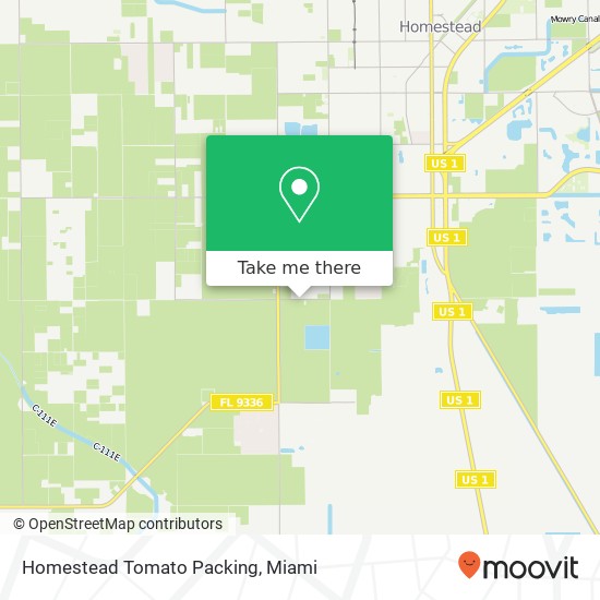 Mapa de Homestead Tomato Packing