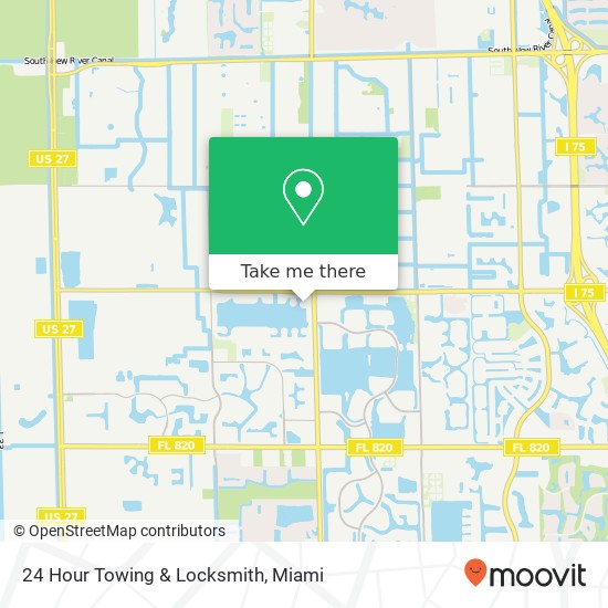 24 Hour Towing & Locksmith map