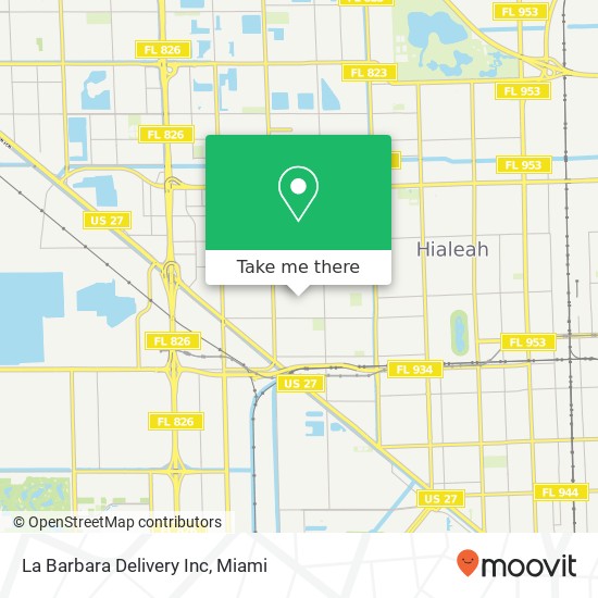 Mapa de La Barbara Delivery Inc