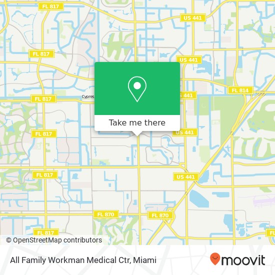 Mapa de All Family Workman Medical Ctr