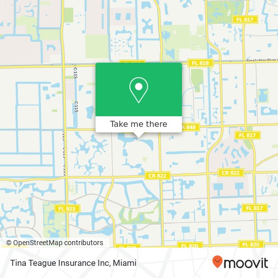 Mapa de Tina Teague Insurance Inc