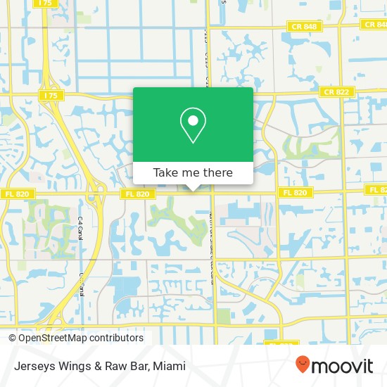 Mapa de Jerseys Wings & Raw Bar