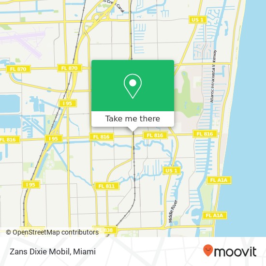 Zans Dixie Mobil map