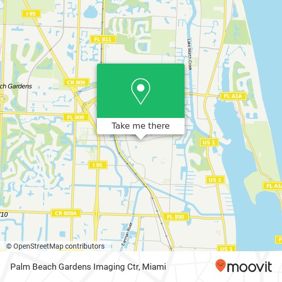 Mapa de Palm Beach Gardens Imaging Ctr