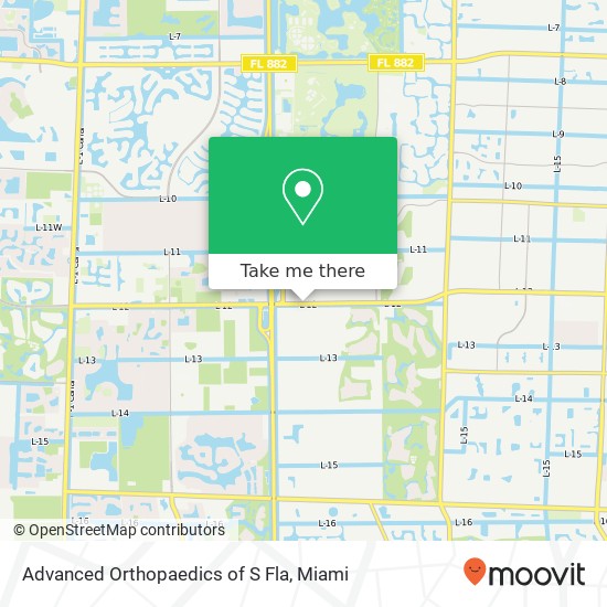 Advanced Orthopaedics of S Fla map