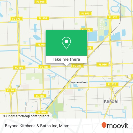 Mapa de Beyond Kitchens & Baths Inc