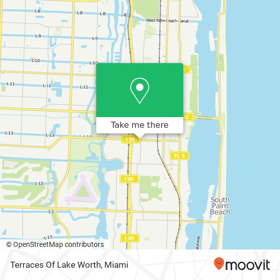 Terraces Of Lake Worth map