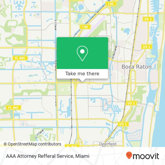 AAA Attorney Refferal Service map