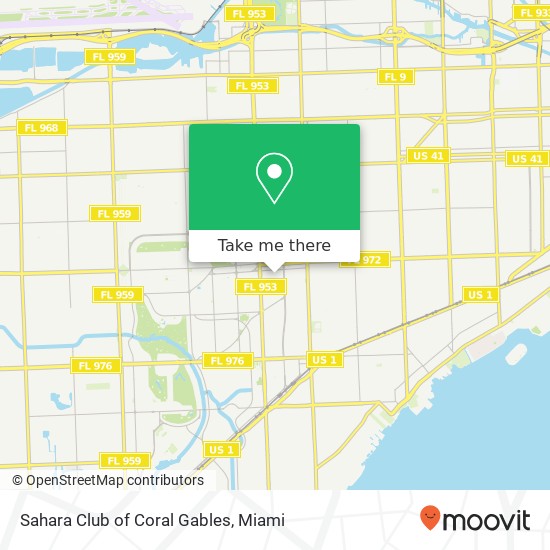 Sahara Club of Coral Gables map