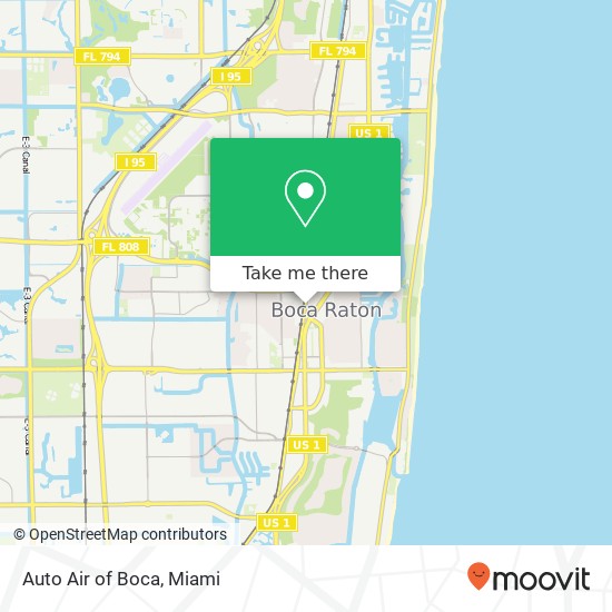 Auto Air of Boca map