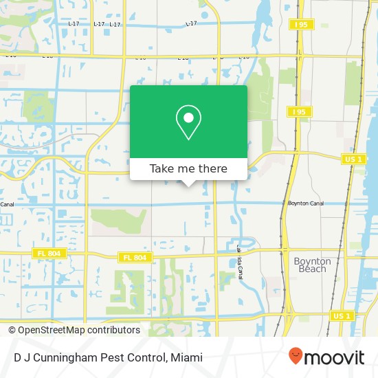 D J Cunningham Pest Control map