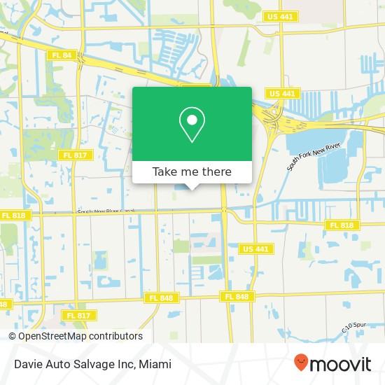 Mapa de Davie Auto Salvage Inc