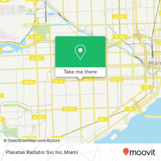 Placetas Radiator Svc Inc map