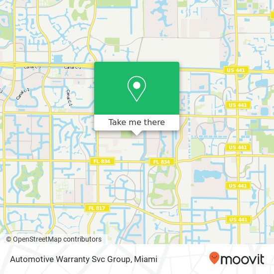 Mapa de Automotive Warranty Svc Group