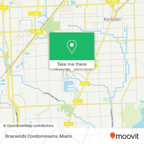 Briarwinds Condominiums map