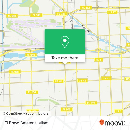 El Bravo Cafeteria map