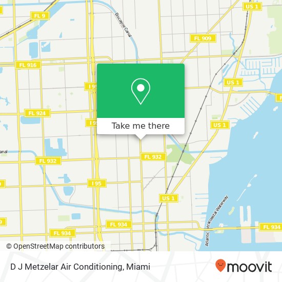 Mapa de D J Metzelar Air Conditioning