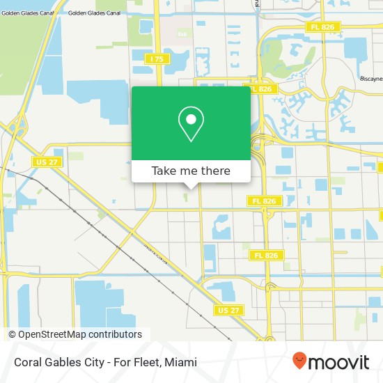 Coral Gables City - For Fleet map