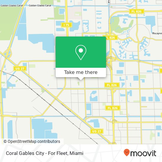 Mapa de Coral Gables City - For Fleet