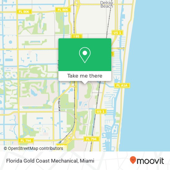 Florida Gold Coast Mechanical map