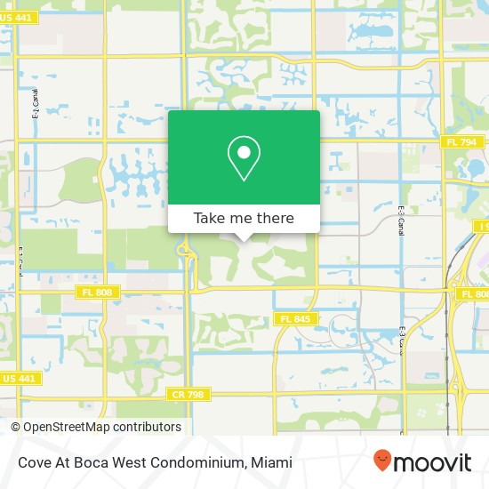 Cove At Boca West Condominium map