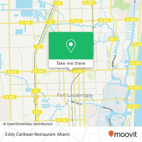 Mapa de Eddy Caribean Restaurant