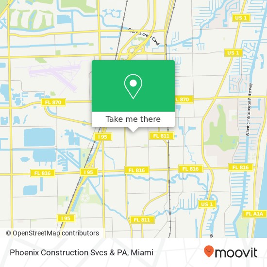Phoenix Construction Svcs & PA map