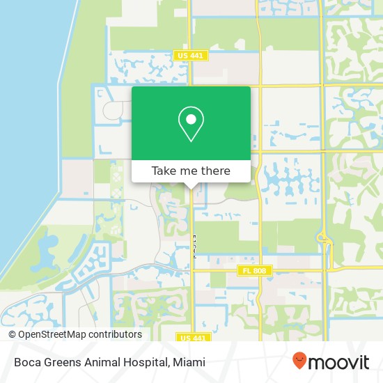 Mapa de Boca Greens Animal Hospital