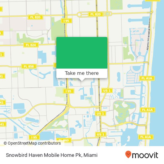 Snowbird Haven Mobile Home Pk map