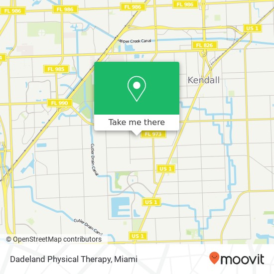 Mapa de Dadeland Physical Therapy