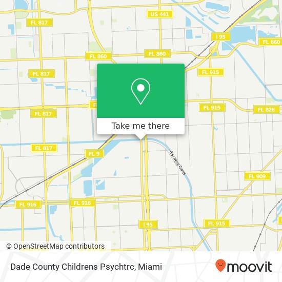 Dade County Childrens Psychtrc map