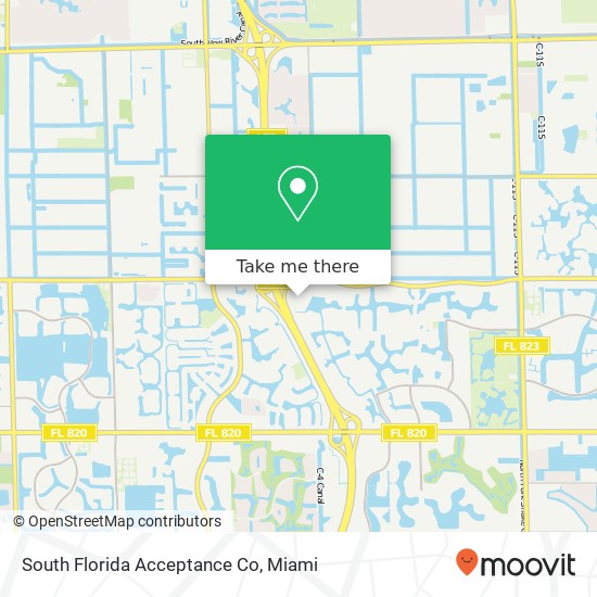 Mapa de South Florida Acceptance Co