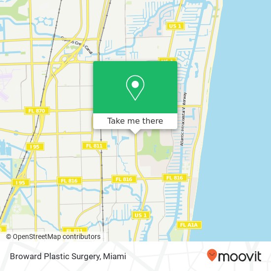 Broward Plastic Surgery map