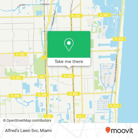 Alfred's Lawn Svc map