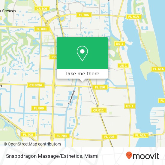 Mapa de Snappdragon Massage/Esthetics