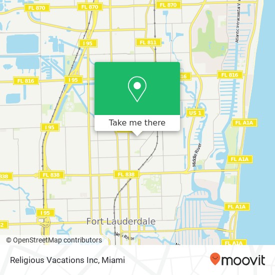 Religious Vacations Inc map