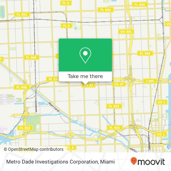 Metro Dade Investigations Corporation map