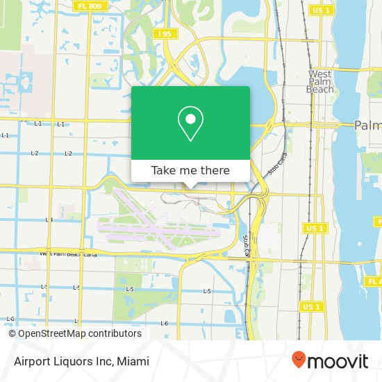 Airport Liquors Inc map