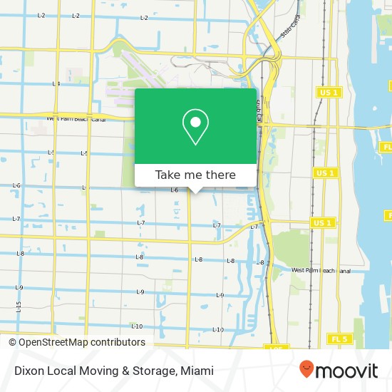 Dixon Local Moving & Storage map