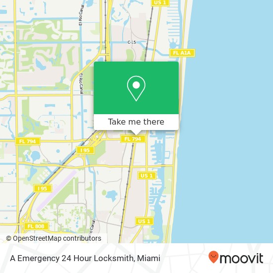 A Emergency 24 Hour Locksmith map